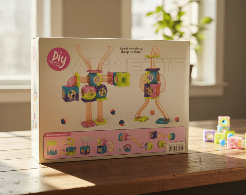 DIY Magnetic Pipe Maze Building Set